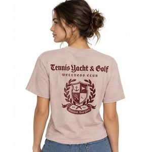 Streetwear Society Graphic T-Shirt Tennis Yacht Golf Wellness Club Tan - XL